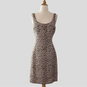 DIANE VON FURSTENBERG Dress Arianna Leopard Print Edgy Office Siren Size 10